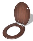 WC-bril met soft-close MDF deksel en eenvoudig ontwerp houtkleurig