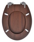 WC-bril met soft-close MDF deksel en eenvoudig ontwerp houtkleurig