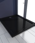 vidaXL Douchebak rechthoekig ABS zwart 80 x 100 cm