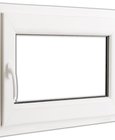 PVC raam met dubbel glas en handvat links 800 x 700 mm
