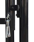 vidaXL Tuinpoort dubbele deur zwart 300 x 225 cm