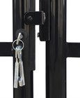 vidaXL Tuinpoort dubbele deur zwart 300 x 125 cm