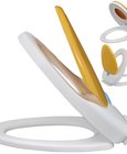 vidaXL Toiletbril soft-close volwassenen/kinderen wit & geel