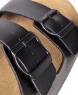 Sandalen met 2 bandjes met gesp maat 44 (zwart) (unisex)