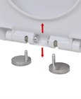 vidaXL Toiletbril soft-close quick-release design ovaal wit