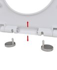 vidaXL Toiletbril soft-close quick-release design vierkant wit