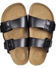 Sandalen met 2 bandjes met gesp maat 44 (zwart) (unisex)