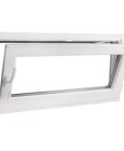 vidaXL Triple Glazing Tilt & Turn PVC Window Handle on the Left 1000x500 mm