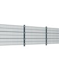 vidaXL Hekpaneel met paaltjes antracietgrijs 6 m 1,2 hoog