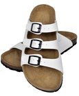 Sandalen met 3 bandjes met gesp maat 39 (wit) (unisex)