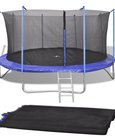 vidaXL Veiligheidsnet PE zwart voor 4,57 m ronde trampoline