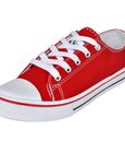 Klassieke lage sneakers met veters voor dames rood (maat 37)