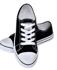 Klassieke lage sneakers met veters voor dames zwart (maat 37)