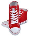Klassieke hoge sneakers met veters voor dames rood (maat 37)