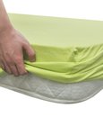 Hoeslaken voor matras 180x200-200x220 cm katoenjersey (groen) 2 stuks