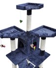 Kattenkrabpaal met 2 huisjes Max 170 cm donkerblauw