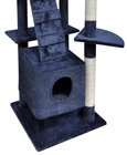 Kattenkrabpaal Tommie 220/240 cm 3 huisjes (donkerblauw)