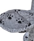 Kattenkrabpaal Tommie 220/240 cm 1 huisje (grijs) met pootafdrukken