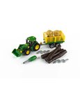Klein John Deere hout- en hooitransporter tractor 14 cm