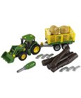 Klein John Deere hout- en hooitransporter tractor 14 cm
