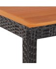 vidaxl Table de jardin Rotin Dessus de table bois d&#39;acacia 190x90x75cm