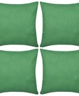 Kussenhoezen katoen 80 x 80 cm groen 4 stuks