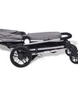 vidaXL Kinderwagen 2-in-1 grijs en zwart aluminium