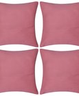 Kussenhoezen katoen 50 x 50 cm roze 4 stuks