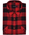 vidaXL Overhemd rood-zwart geblokt flanel maat XXL 2 st