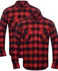 vidaXL Overhemd rood-zwart geblokt flanel maat XXL 2 st