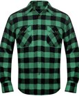 vidaXL Overhemd groen-zwart geblokt flanel maat XXL 2 st