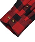 vidaXL Overhemd rood-zwart geblokt flanel maat XL 2 st