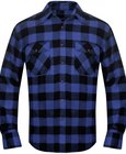 vidaXL Overhemd blauw-zwart geblokt flanel maat XXL 2 st