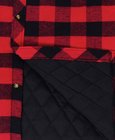 Overhemd rood-zwart geblokt gevoerd flanel maat M