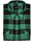vidaXL Overhemd groen-zwart geblokt flanel maat L 2 st