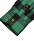 vidaXL Overhemd groen-zwart geblokt flanel maat L 2 st