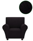 vidaXL Stretch meubelhoes voor fauteuil zwart polyester jersey