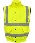 vidaXL Men's High Visibility Jacket Yellow Size M Polyester