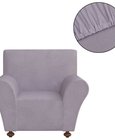 vidaXL Stretch meubelhoes voor fauteuil grijs polyester jersey