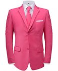 Tweedelig pak met stropdas roze mannen maat 56