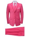 Tweedelig pak met stropdas roze mannen maat 46