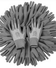 vidaXL Werkhandschoenen PU 24 paar wit en grijs maat 9/L
