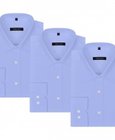 vidaXL Zakelijk overhemd heren 3 st maat S lichtblauw