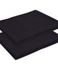 vidaXL Flat Bed Sheet 2 pcs Cotton 240x260 cm Black