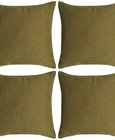 Kussenhoezen 4 stuks linnen look groen 40x40 cm