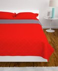 vidaXL Dubbelzijdige quilt bedsprei rood en grijs 230x260 cm