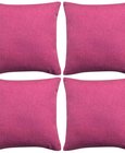Kussenhoezen 4 stuks linnen look roze 40x40 cm