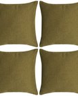 Kussenhoezen 4 stuks linnen look groen 50x50 cm