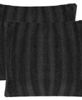 Kussenslopen zwart 50x50 cm nepbont 2 st
