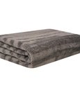 vidaXL Three Piece Throw Blanket & Cushion Cover Set Faux Fur Grey